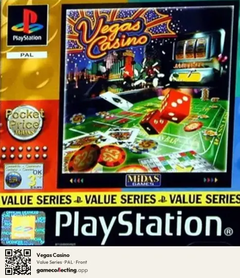 Vegas Casino PlayStation, PAL box front