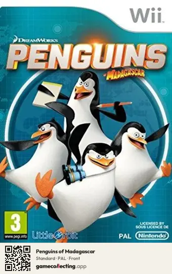 Penguins of Madagascar Nintendo Wii, PAL box front