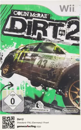 Dirt 2 Nintendo Wii, Germany box front