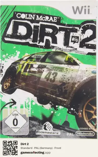 Dirt 2 Nintendo Wii, Germany box front