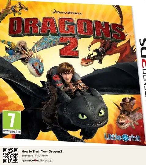 How to Train Your Dragon 2 Nintendo 3DS, PAL box front