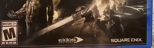 Deus Ex: Mankind Divided, the ESRB box on its front