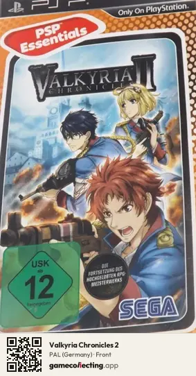 Valkyria Chronicles 2 PlayStation Portable, Germany box front