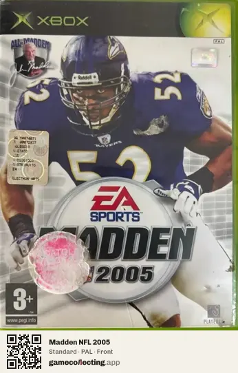 Madden NFL 2005 Xbox, PAL box front