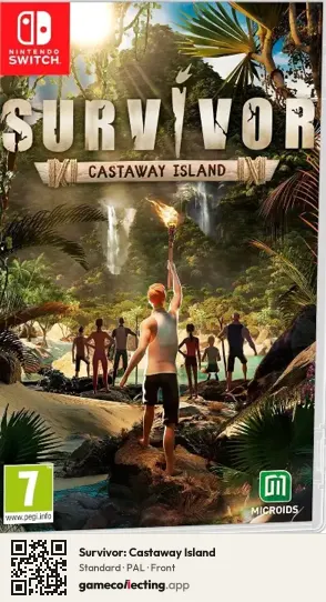 Survivor: Castaway Island Nintendo Switch, PAL box front