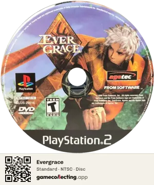 Evergrace PlayStation 2, NTSC disc