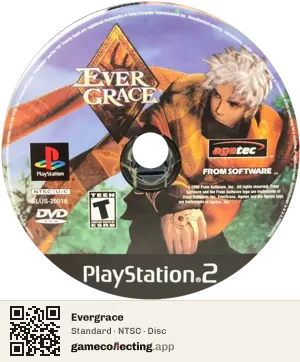 Evergrace PlayStation 2, NTSC disc