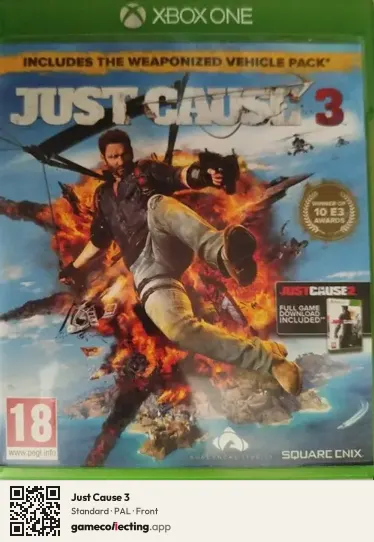 Just Cause 3 Xbox One, PAL box front