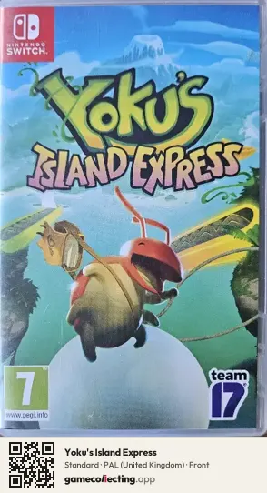 Yoku's Island Express Nintendo Switch, United Kingdom box front