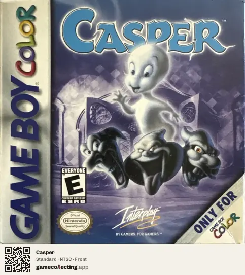Casper Game Boy Color, NTSC box front