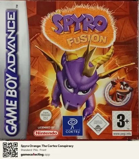 Spyro Orange: The Cortex Conspiracy Game Boy Advance, PAL box front