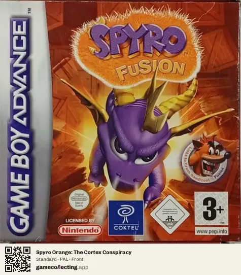 Spyro Orange: The Cortex Conspiracy Game Boy Advance, PAL box front