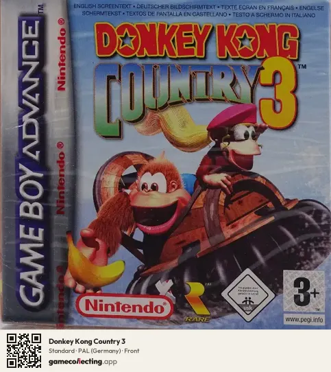 Donkey Kong Country 3 Game Boy Advance, Germany box front