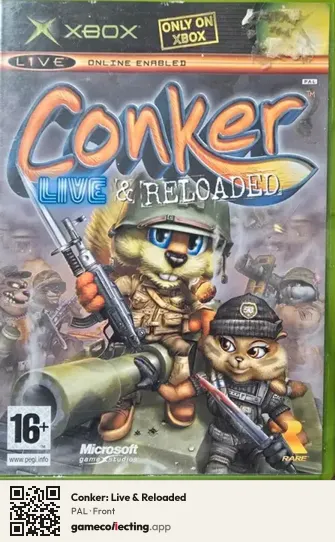 Conker: Live & Reloaded Xbox, PAL box front