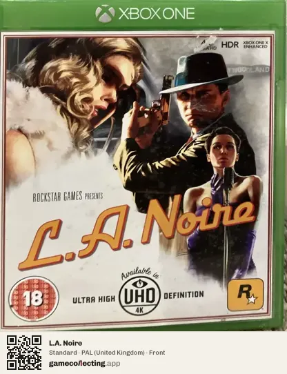 L.A. Noire Xbox One, United Kingdom box front