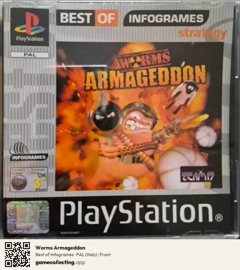 Worms Armageddon PlayStation, Italy box front