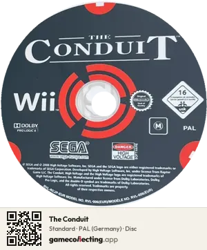 The Conduit Nintendo Wii, PAL disc
