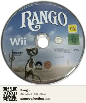 Rango Nintendo Wii, PAL disc