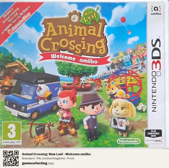 Animal Crossing: New Leaf - Welcome amiibo Nintendo 3DS, United Kingdom box front