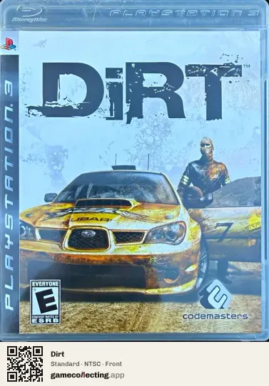 Dirt PlayStation 3, NTSC box front