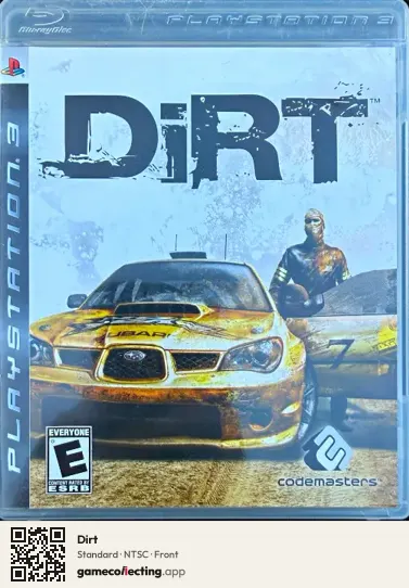 Dirt PlayStation 3, NTSC box front