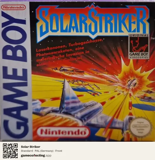 Solar Striker Game Boy, Germany box front
