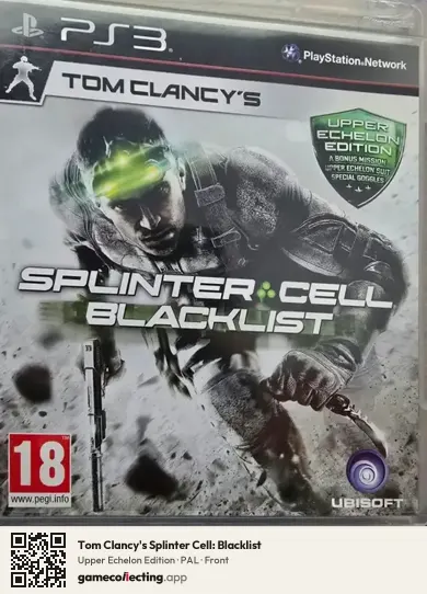 Tom Clancy's Splinter Cell: Blacklist PlayStation 3, PAL box front
