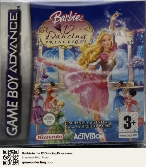 Barbie in the 12 Dancing Princesses Game Boy Advance, PAL box front