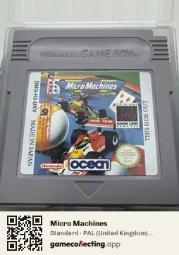 Micro Machines Game Boy, PAL cartridge label