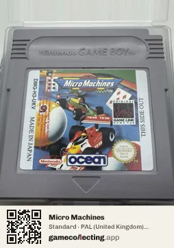 Micro Machines Game Boy, PAL cartridge label
