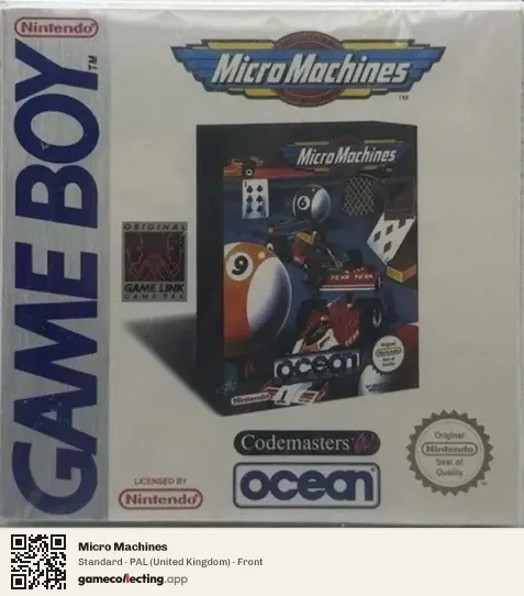 Micro Machines Game Boy, United Kingdom box front