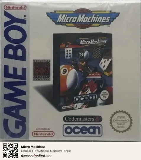 Micro Machines Game Boy, United Kingdom box front