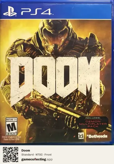 Doom PlayStation 4, NTSC box front
