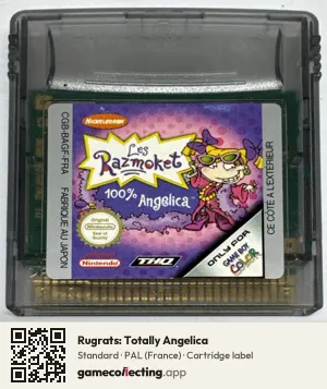 Rugrats: Totally Angelica Game Boy Color, PAL cartridge label