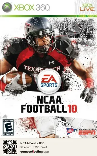 NCAA Football 10 Xbox 360, NTSC box front