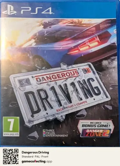 Dangerous Driving PlayStation 4, PAL box front