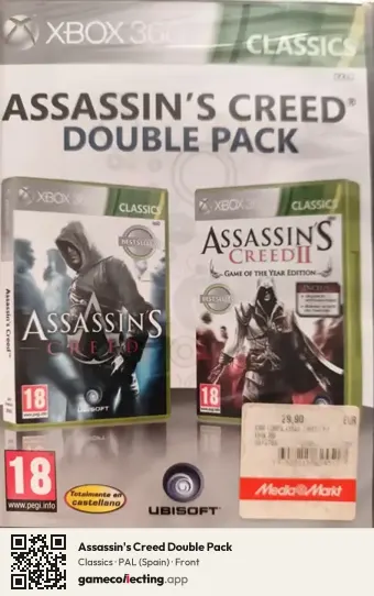 Assassin's Creed Double Pack Xbox 360, Spain box front