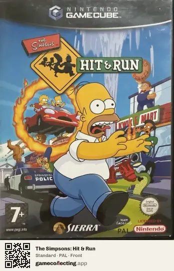 The Simpsons: Hit & Run Nintendo GameCube, PAL box front