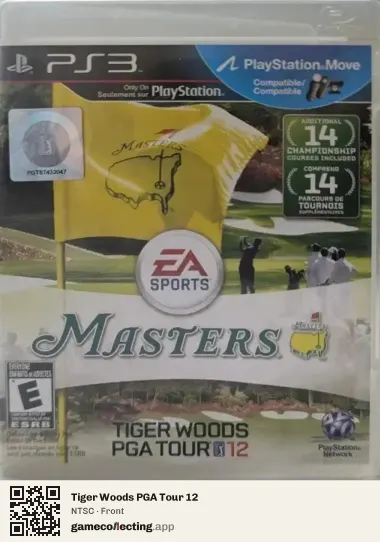 Tiger Woods PGA Tour 12 PlayStation 3, NTSC box front