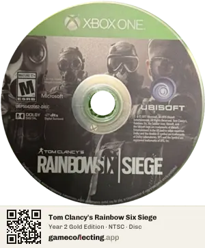 Tom Clancy's Rainbow Six Siege Xbox One, NTSC disc