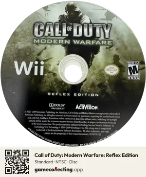 Call of Duty: Modern Warfare: Reflex Edition Nintendo Wii, NTSC disc