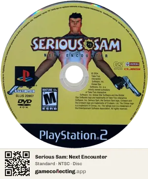 Serious Sam: Next Encounter PlayStation 2, NTSC disc