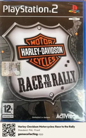 Harley-Davidson Motorcycles: Race to the Rally PlayStation 2, PAL box front