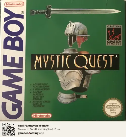 Final Fantasy Adventure Game Boy, United Kingdom box front