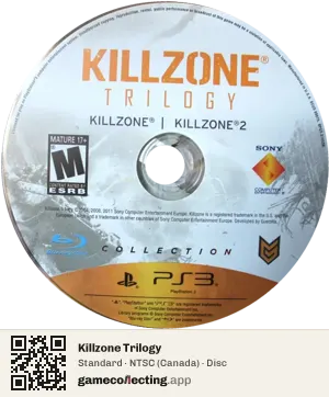 Killzone Trilogy PlayStation 3, NTSC disc
