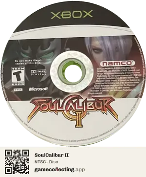 SoulCalibur II Xbox, NTSC disc