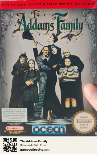 The Addams Family Nintendo Entertainment System, PAL box front