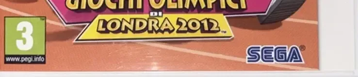 Mario & Sonic at the London 2012 Olympic Games, the PEGI square on its front