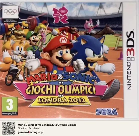 Mario & Sonic at the London 2012 Olympic Games Nintendo 3DS, PAL box front
