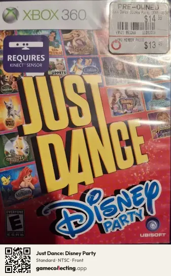 Just Dance: Disney Party Xbox 360, NTSC box front